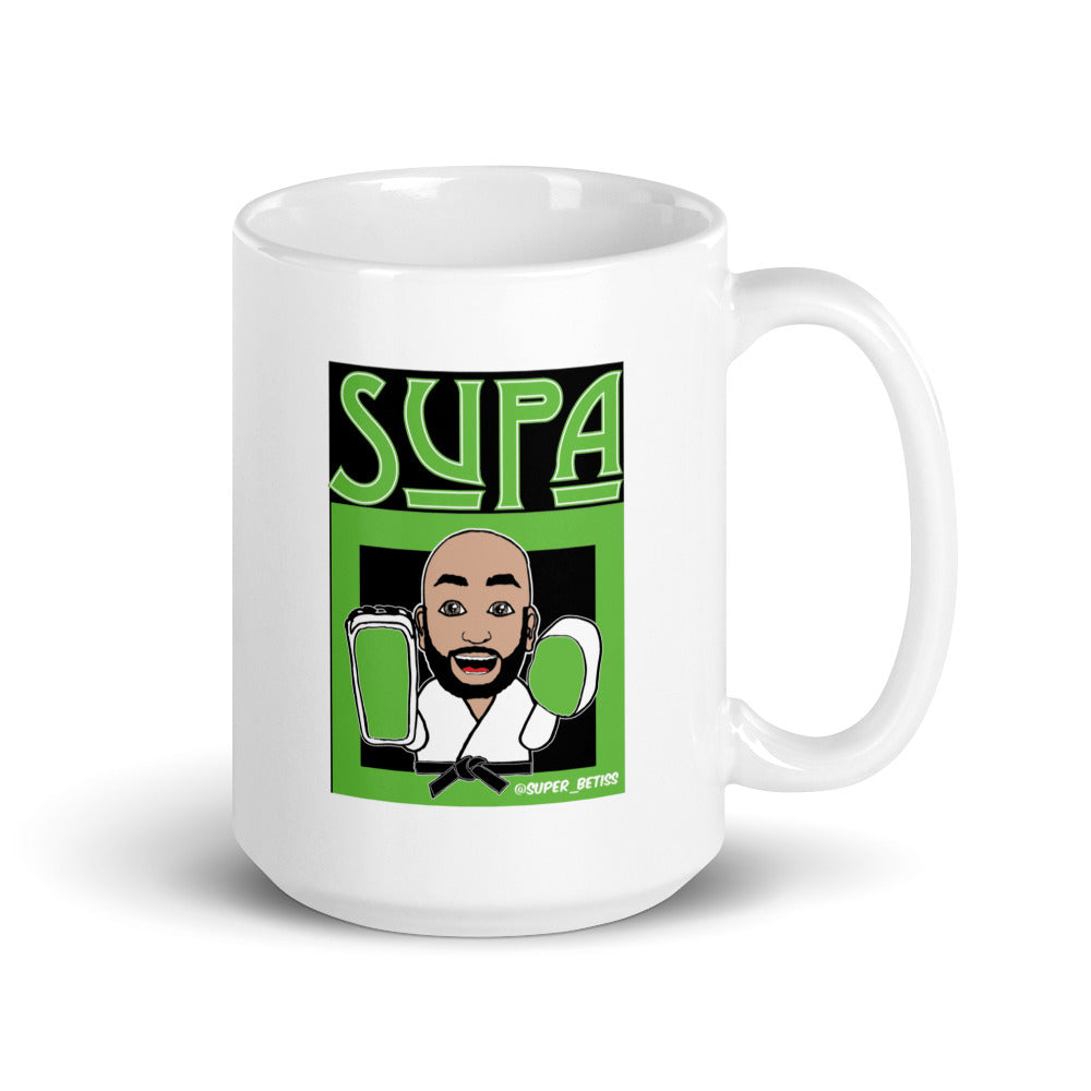 Supa White glossy mug